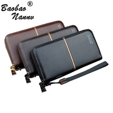 Soft Leather Long Men Wallets 2019 New Men Clutch Wallet Male Clutch Business Coin Purse Phone Pocket Card Holder Wristband 2024 - buy cheap