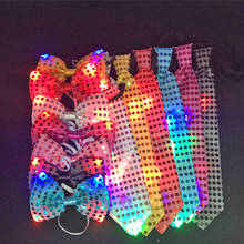 Rave Led Party Flashing Cosplay LED Tie/Necktie Glowing DJ BAR Dance Carnival Party Masks Cool Props Christmas/Party Decoration 2024 - buy cheap