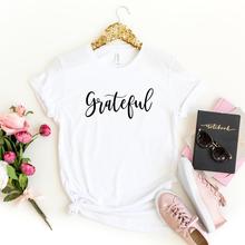 Skuggnas New Arrival Grateful Shirt Pretty Tops for Fall Thankful Grateful Blessed Best Gifts Women T-shirt Women Fall Clothing 2024 - buy cheap