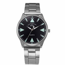 Хит продаж, деловые часы, модные мужские Аналоговые кварцевые наручные часы с кристаллами из нержавеющей стали, браслет reloj mujer A1 2024 - купить недорого