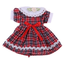 Adorable Christmas Party Costume - Red Plaid Princess Dress Casual Dress For 1/6 BJD Fashion Girl Dolls Dress-up Accessories 2024 - buy cheap