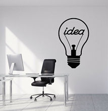 Light Bulb Pattern Wall Decals Bedoom Creative Idea Home Office Style Vinyl Stickers Room Decoration Removable Adhesive A091 2024 - buy cheap