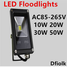 ultrathin LED flood light 10W 20W 30W 50W Black AC85-265V waterproof IP65 Floodlight Spotlight Outdoor Lighting Freeshipping 2024 - buy cheap