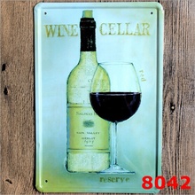 Red Wine Cellar Salinas Valley Merlot 1967 Tin Sign Bar Club Bar Art Wall Decor 20x30CM 2024 - buy cheap