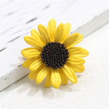 Yellow Enamel Pin Sunflower Brooches Corsage Daisy Clothes Accessories For Women Scarf Buckle Sweater Sun Flower Brooch Jewelry 2024 - buy cheap