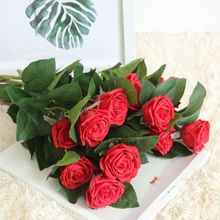 38cm Artificial Flowers 2 Heads/Bouquet Tea Rose Silk Fake Flower for Wedding Home Party Decoration Silk Rose Flowers 2024 - buy cheap