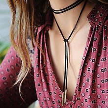 YGLCJ Simple Popular Flannel Free Adjustable Long Sweater Necklace Fashion Female Accessories Accessories Collar Female Necklace 2024 - buy cheap