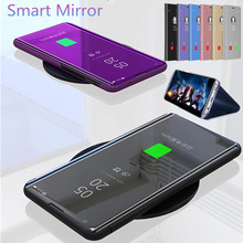 Роскошное умное зеркало флип-кейс для Xiaomi Mi8 mi 9 SE Mi 8 Lite Max 3 Mix 3 2 Mi 6 6X 5X A1 A2 Redmi Note 7 6 Pro Note 5 5A F1 2024 - купить недорого