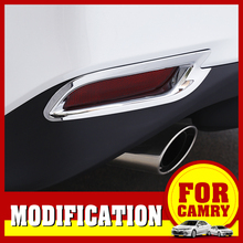 Retrofit Fog lights Chrome Trim Car Styling 2018 2019 For Camry Rear Fog Lamp Shade Frame Stickers Modified 2024 - buy cheap