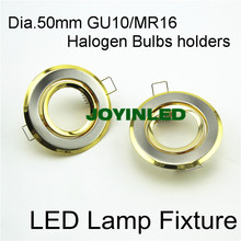Adornos de fijación de foco LED, accesorio de oro GU10 MR16 E27 E14 B22 GU5.3, 65mm recortado 2024 - compra barato