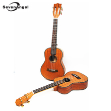 SevenAngel 23 "концертная укулеле все гитара из твердой древесины мини Гавайская 4 струнные гитары корпус из красного дерева укулеле профессиональная УКУ 2024 - купить недорого
