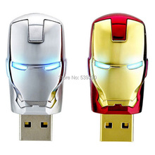 2PCS/LOT Ironman USB 2.0 Flash Drive 4GB/8GB/16GB/32GB USB Flash Memory Drive Stick/Pen/Thumb with Blue LED Light 2024 - buy cheap