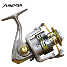 Yumoshi molinete de pesca, carretel de pesca giratório para pesca, série 5.5:1 12bb 1000-7000, isca de pesca marítima 2024 - compre barato
