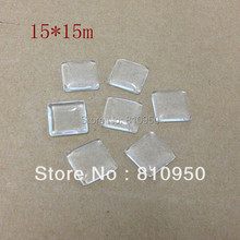 200pcs 15x15mm Clear Domed Magnifying Square Glass Cabochons,photo jewelry pendant inserts available for Making Pendants 2024 - buy cheap