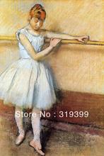 Oil Painting Reproduction on Linen Canvas,Dancer at the Barre by edgar degas,Free DHL Shipping,handmade,Top Quality 2024 - buy cheap