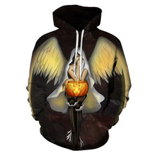 Dia das bruxas anjo 3d impressão hoodies hoodie moletom com capuz harajuku streatwear moletom agasalho pulôver hip hop dropship zootopbear 2024 - compre barato