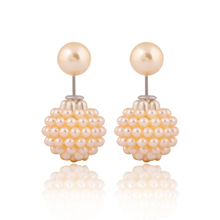 Stud Earrings New Fashion Double imitation pearl Earing beads  Jewellery Earings Fashion Jewelry 2017 Dropshipping 2024 - buy cheap