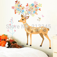 [Fundecor] removable cartoon deer home decor wall stickers for children's room bedroom wall animal decals sticker 6825 2024 - buy cheap
