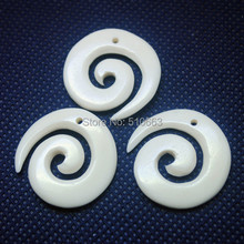 2 Pieces/ Lot Natural White Polished Carving Bovine Bone Ox Bone Bead Cattle Size: 30mm Good Quality 2024 - buy cheap