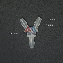 2.4mm Y tpye equant Connector Equal Tube Joiner Material PP Plastic Fitting Fish Tank Airline Aquarium 2024 - buy cheap