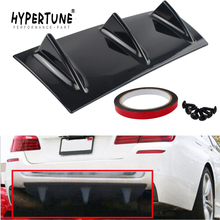 Hypertune - ABS Plastic Universal Black Rear Bumper Lip Chassis Diffuser Spoiler 3 Fin Shark Fin Style HT-SFB04-3 2024 - buy cheap