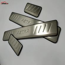 For Car-Styling Styling Accessories Opel Vauxhall Astra Door Sill Scuff Plates Stainless Steel Protector Car Sticker 2010-2017 2024 - buy cheap