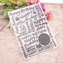 Фотоальбом PANFELOU с желаниями на день рождения, пластиковый шаблон для скрапбукинга «сделай сам», помадка, торт, фотоальбом, изготовление открыток 2024 - купить недорого