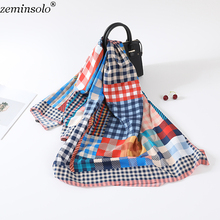 Bufanda cuadrada de seda para mujer, pañuelo de marca de lujo, a la moda, 2019x130cm, 130 2024 - compra barato