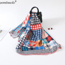 2019 Luxury Brand Square Women Scarves Bandana Plaid Printed Silk Scarf Fashion Foulard Hijab Scarf Shawl Wholesale 130*130cm 2024 - buy cheap