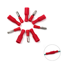 100Pcs/50Pairs Insulated Electrical Bullet Butt Wire Connector Male/Female Red 0.5-1.5mm2 Crimp Terminal 22-18AWG Kit 2024 - buy cheap