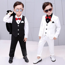 2019 Brand Flowers Boys Suits Wedding Formal Children Suit Tuxedo Dress Party clothing vest pant coat ceremony Costumes 2-12Y 2024 - buy cheap