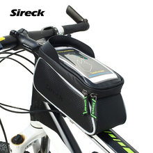 Sireck bolsa para bicicleta, bolsa à prova d'água com tela sensível ao toque, estojo para tubo dianteiro de bicicleta de estrada, capa de celular para ciclismo 2024 - compre barato