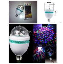 2014 hotest 6W RGB LED Bulb Auto Rotating RGB LED Bulb Lamp Bar dancing lamp E27 AC110/220V Retail Package 2024 - buy cheap