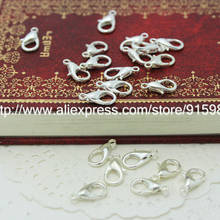 Sweet Bell 200pcs/lot   Plating Zinc Alloy Jewelry Findings Lobster Clasps Hooks 6*12mm Jewelry Making Clasps 2024 - buy cheap