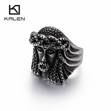 KALEN Vintage Stainless Steel Figure Captain Pirate Rings For Men Size 8-12 Navy Chief Man Finger Rings Cheap Jewelry 2024 - buy cheap