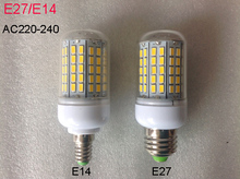 Lampada LED E27/E14 220V 96 SMD Corn Light Lamp 15W AC 220V 230V 240V 5730SMD Corn Bulb Light Chandelier White/Warm lampada led 2022 - buy cheap