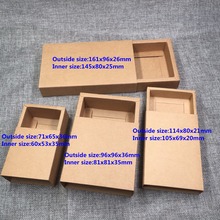 20pcs/lot Blank Kraft Paper Drawer Boxes Black Paperboard Packaging Box DIY Handmade Soap Craft Jewel Party Gift Boxes 2024 - buy cheap