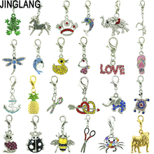 JINGLANG Lucky Hybrid Charms Colorful Alloy Pendant For Bracelet Necklace Jewelry Findings Craft Handmade 1 Psc 2024 - buy cheap