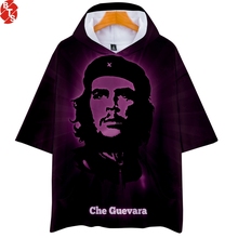 Che Guevara 3D verano impreso camisetas con capucha de las mujeres/los hombres manga corta 2018 nueva moda camisetas casual de moda estilo camisetas 2024 - compra barato