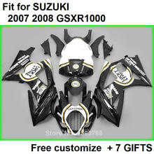 ABS bodywork fairings for Suzuki GSXR1000 2007 2008 black white motorcycle fairing kit GSXR1000 07 08 BL76 2024 - buy cheap