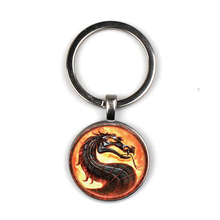 2019 new fashion dragon keychain real person fast hit glass bag car key chain 2024 - buy cheap