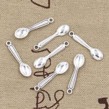 30pcs Charms Kitchen Cooking Spoon 24x6mm Antique Making Pendant fit,Vintage Tibetan Bronze Silver color,DIY Handmade Jewelry 2024 - buy cheap