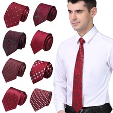 100% Silk tie skinny 7.5 cm Red floral necktie high fashion plaid ties for men slim cotton cravat neckties Mens 2019 gravatas 2024 - buy cheap