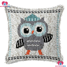 Latch Hook Kit Embroidery Pillow"owl"do it yourself"Home decor Accessories Printing Canvas foamiran for needlework crochet rug 2024 - buy cheap