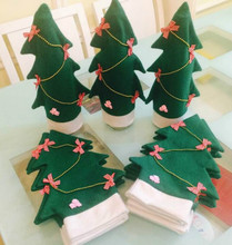 2 Pcs Christmas Tree Modeling Bottle Sets Wine Bottle Covers Bags Christmas Gifts Dinner Decoration for Home Party Decor 5ZHH128 2024 - buy cheap