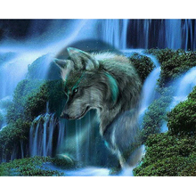 5d алмазная вышивка водопад волк diy Алмазная картина крестиком для детей мозаика ремесла Y2256 2024 - купить недорого
