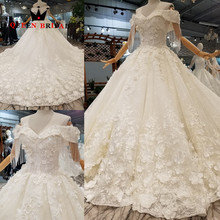 New 2021 Vestido De Noiva Custom Made QUEEN BRIDAL Long Train Elegant Wedding Dresses Robe De Mariee Marriage Bridal Gown WD198 2024 - buy cheap