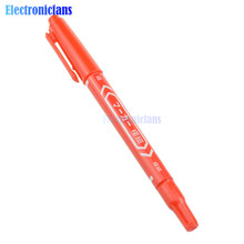 2 pces ccl anti-gravura pcb placa de circuito caneta marcador de tinta para diy pcb vermelho 2024 - compre barato