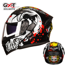 Capacete GXT-902 motorcycle rcycle helmet motorcycle casco cafe racing helmet flip full face double lens visor motorcycle cap 2024 - buy cheap
