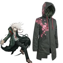 COSZTKHP New Super Danganronpa Komaeda Nagito Thicken Hooded Jacket Cosplay Costume Dangan Ronpa Autumn Winter Long Trench Coat 2024 - buy cheap